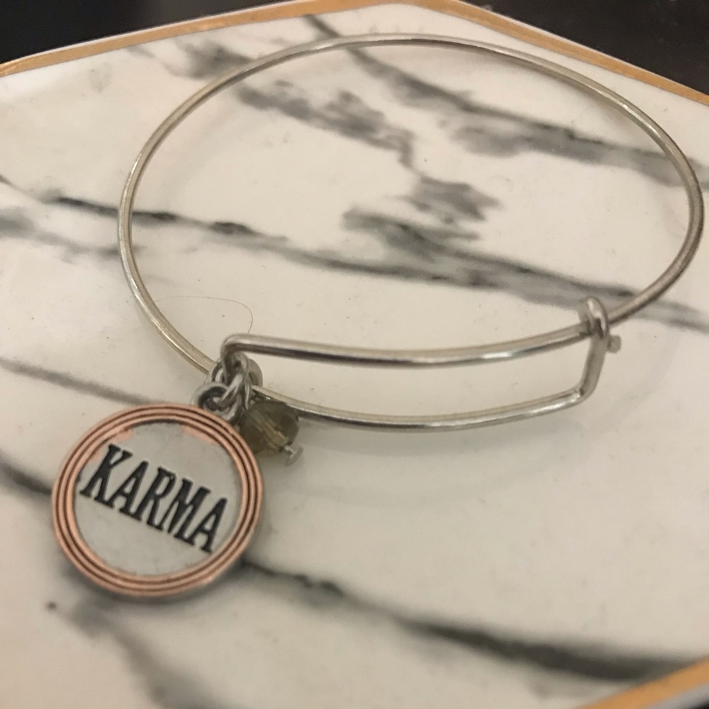 Alex & Ani style Karma bracelet in silver